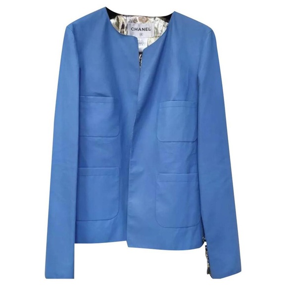 Chanel Paris to Dubai Lambskin Leather Jacket sz 38 w/ tags - Picture 10 of 12